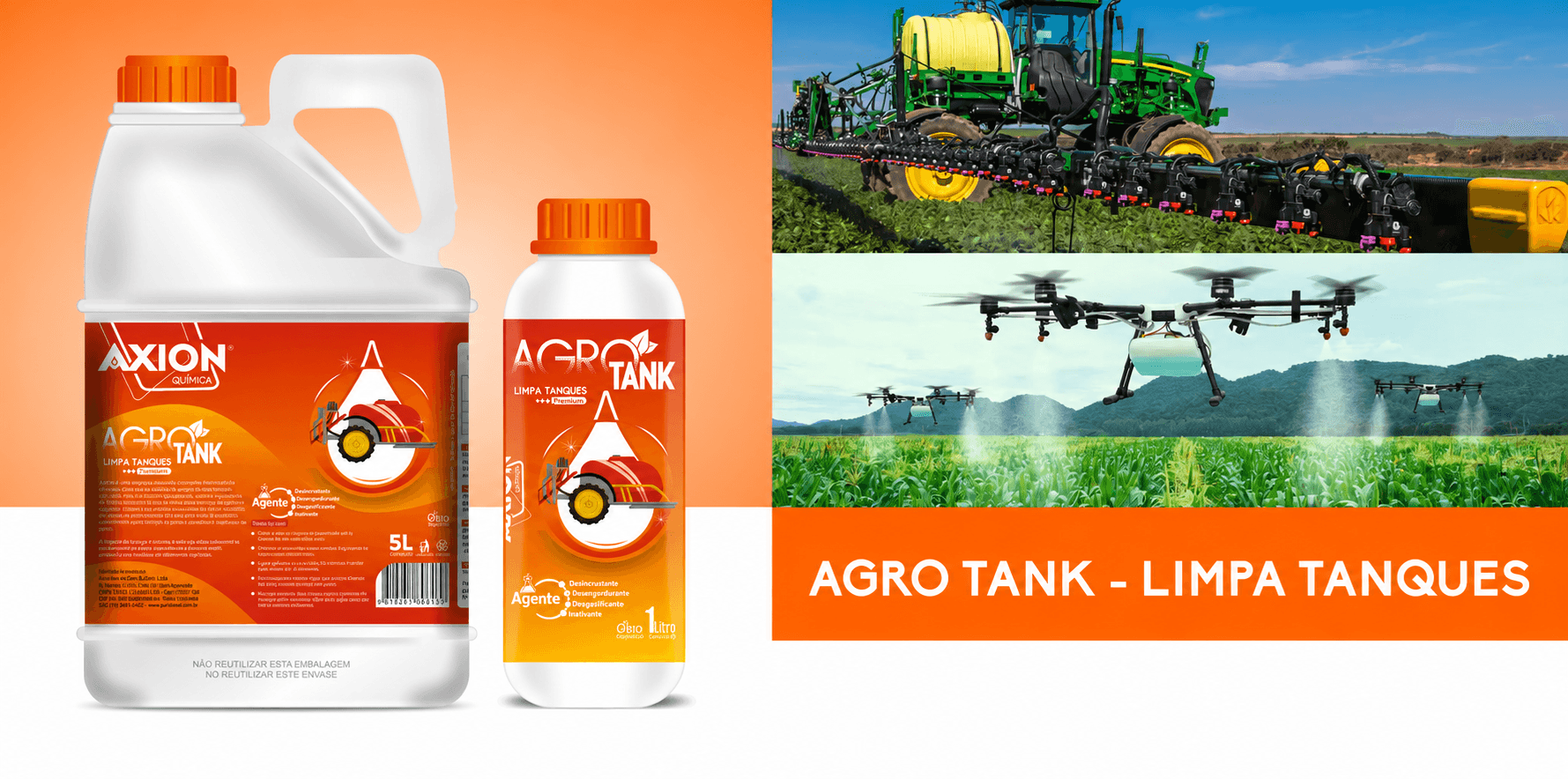 AgroTank Premium — limpador especializado para tanques e sistemas de pulverização agrícola